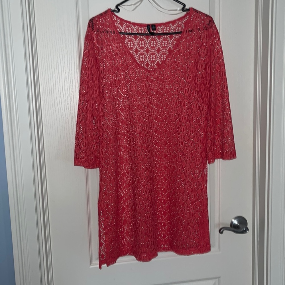 Coral swimsuit coverup size medium